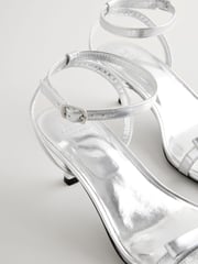 Silver Forever Comfort Square Toe Bow Sandals - Image 5 of 7