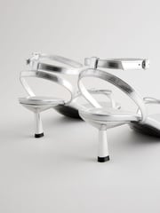 Silver Forever Comfort Square Toe Bow Sandals - Image 6 of 7