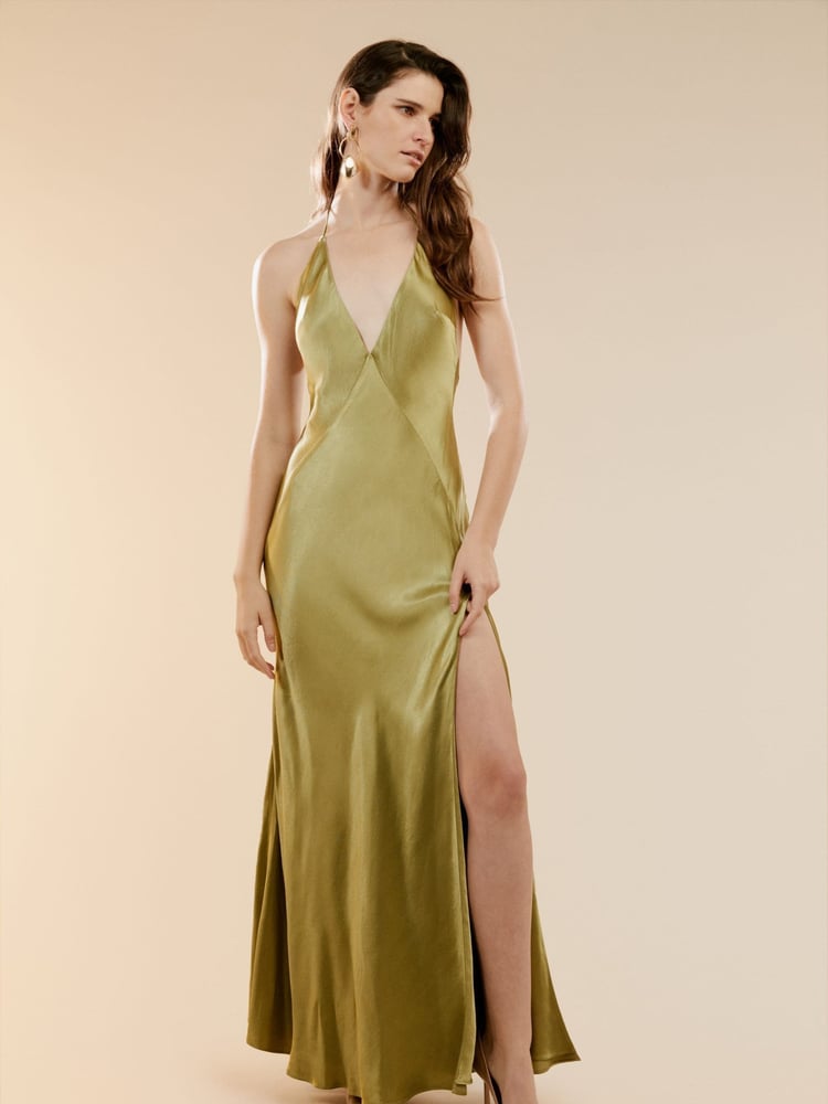 Bardot Green Halter Maxi Dress - Image 1 of 5