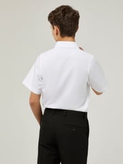 Trutex White Slim Fit Short Sleeve 3 Pack School Shirts - Image 4 of 7