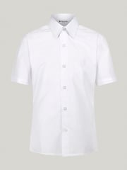 Trutex White Slim Fit Short Sleeve 3 Pack School Shirts - Image 6 of 7