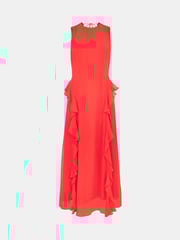 Whistles Red Nellie Frill Detail Midi Dress - Image 4 of 4