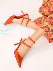 Orange Forever Comfort® Point Toe Mary Jane Heel Shoes - Image 1 of 8