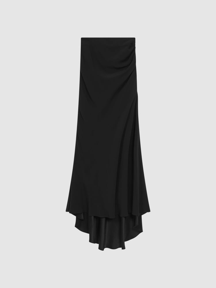 Reiss Black Maxine High Rise Fitted Maxi Skirt - Image 2 of 4