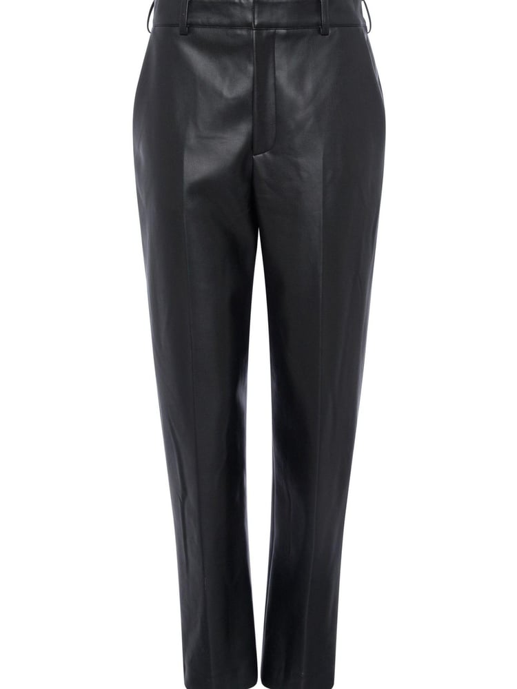 French Connection Crolenda Pu Tapered Black Trousers - Image 4 of 4