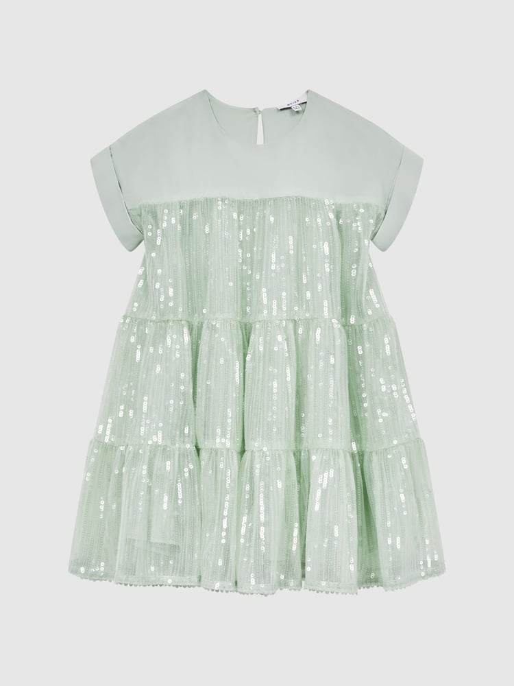 Reiss Sage Luci 4-9 yrs Sequin Tiered Dress - Image 2 of 6