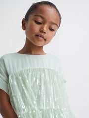 Reiss Sage Luci 4-9 yrs Sequin Tiered Dress - Image 4 of 6