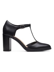 Clarks Black Leather Freva85 Bar Shoes - Image 1 of 9