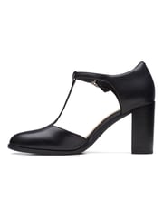 Clarks Black Leather Freva85 Bar Shoes - Image 2 of 9