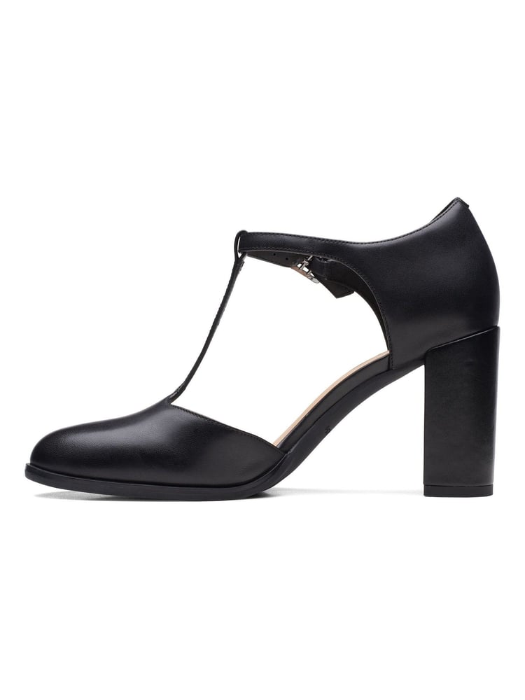 Clarks Black Leather Freva85 Bar Shoes - Image 2 of 9