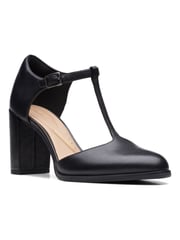 Clarks Black Leather Freva85 Bar Shoes - Image 3 of 9