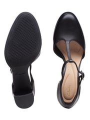 Clarks Black Leather Freva85 Bar Shoes - Image 7 of 9