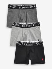 Polo Ralph Lauren Grey Boys Cotton Stretch Logo Boxers 3 Pack - Image 1 of 4