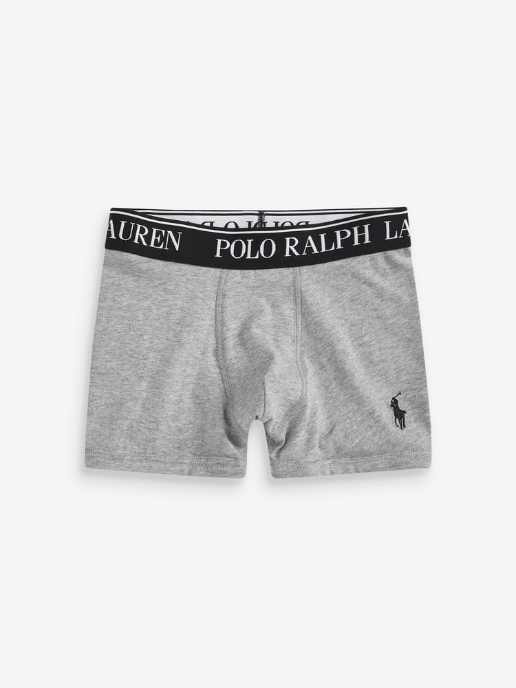 Polo Ralph Lauren Grey Boys Cotton Stretch Logo Boxers 3 Pack - Image 2 of 4