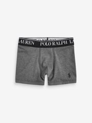 Polo Ralph Lauren Grey Boys Cotton Stretch Logo Boxers 3 Pack - Image 3 of 4