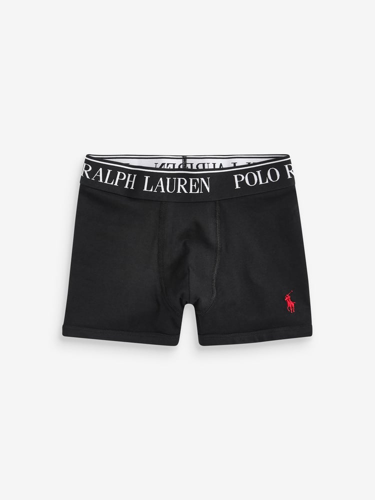 Polo Ralph Lauren Grey Boys Cotton Stretch Logo Boxers 3 Pack - Image 4 of 4