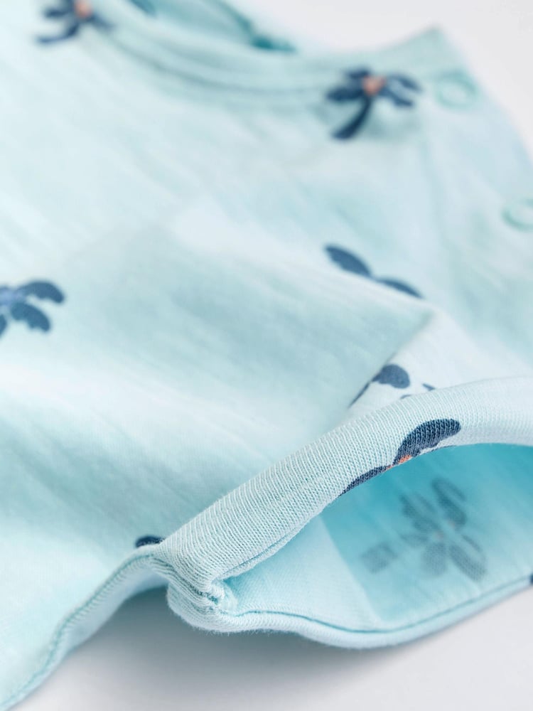 Blue Palm Baby Rompers 3 Pack - Image 6 of 6