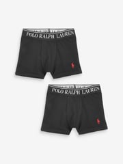 Polo Ralph Lauren Black Boys Cotton Stretch Logo Boxers 2 Pack - Image 1 of 2