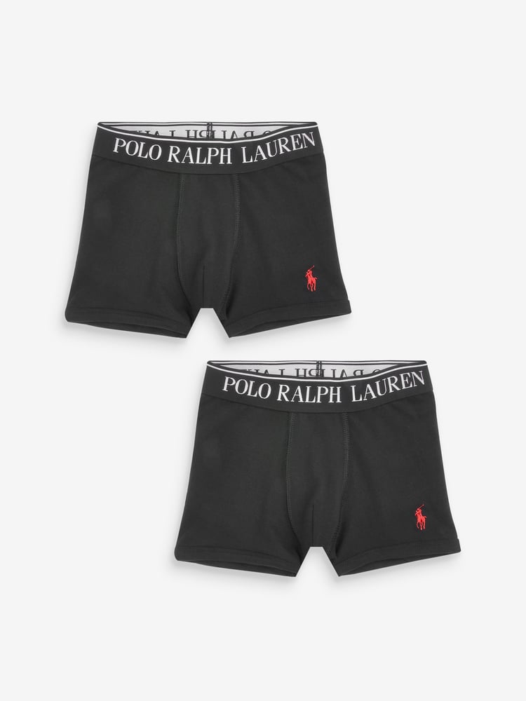 Polo Ralph Lauren Black Boys Cotton Stretch Logo Boxers 2 Pack - Image 1 of 2
