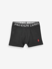 Polo Ralph Lauren Black Boys Cotton Stretch Logo Boxers 2 Pack - Image 2 of 2