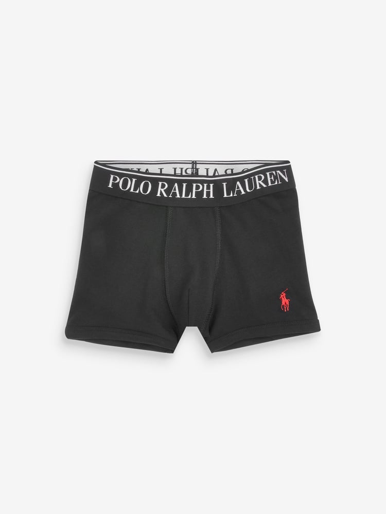 Polo Ralph Lauren Black Boys Cotton Stretch Logo Boxers 2 Pack - Image 2 of 2