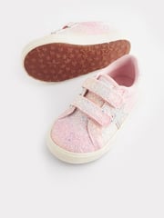 Pink Wide Fit (G) Glitter Star Trainers - Image 3 of 6