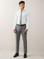 White/Sage Green Regular Fit Double Cuff Occasion Shirt And Tie Pack - Image 2 of 5