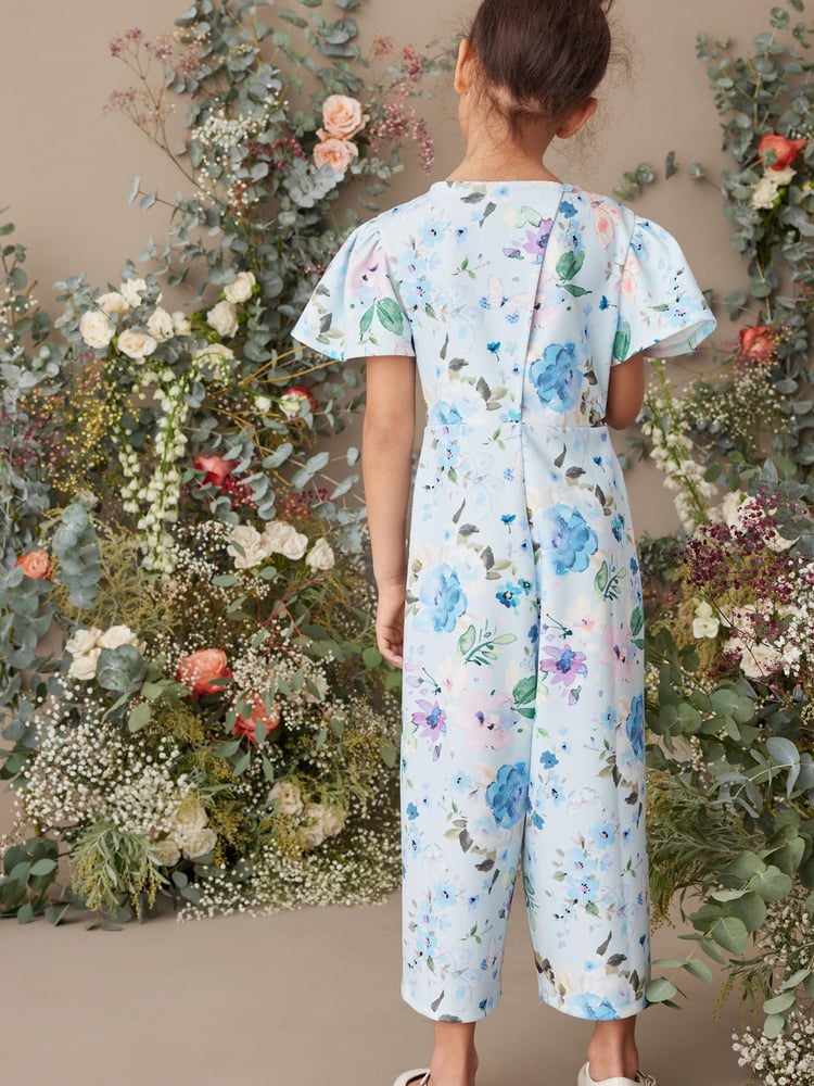 Soft Blue Occassion Jumpsuit (3-16yrs) - Image 2 of 6