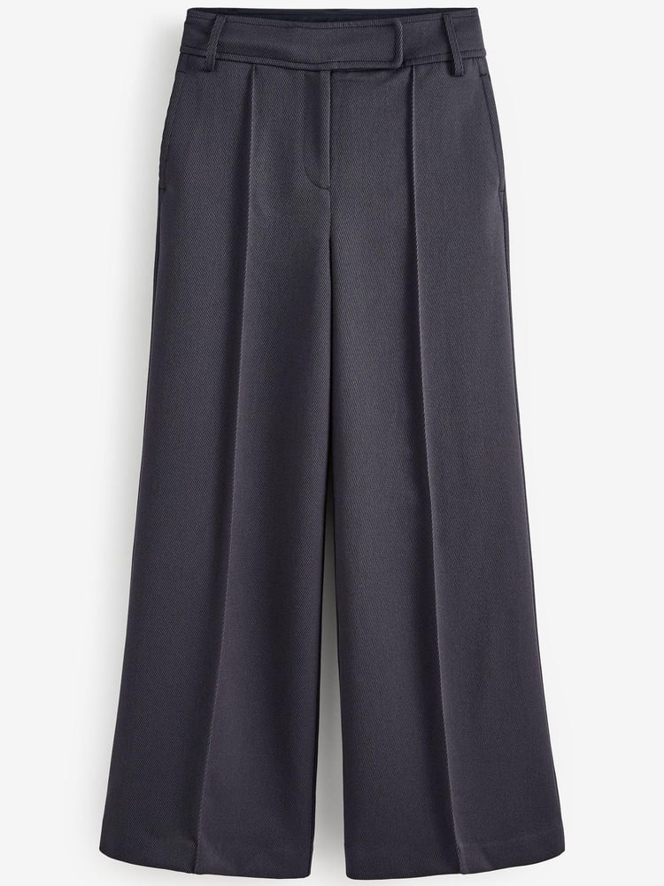 Navy Blue Tailored High Waist Wide Leg Trousers - Image 5 of 5
