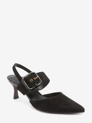 Black Forever Comfort® Leather Buckle Detail Shoes - Image 2 of 9