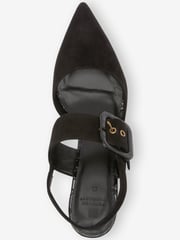 Black Forever Comfort® Leather Buckle Detail Shoes - Image 3 of 9