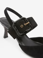 Black Forever Comfort® Leather Buckle Detail Shoes - Image 4 of 9