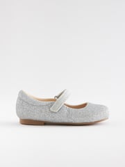 Silver Glitter Standard Fit (F) Mary Jane Shoes - Image 2 of 5