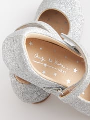 Silver Glitter Standard Fit (F) Mary Jane Shoes - Image 4 of 5