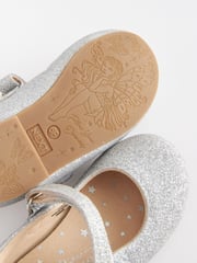 Silver Glitter Standard Fit (F) Mary Jane Shoes - Image 5 of 5