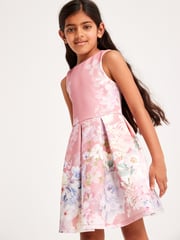 Pink Floral Scuba (3-16yrs) - Image 1 of 5