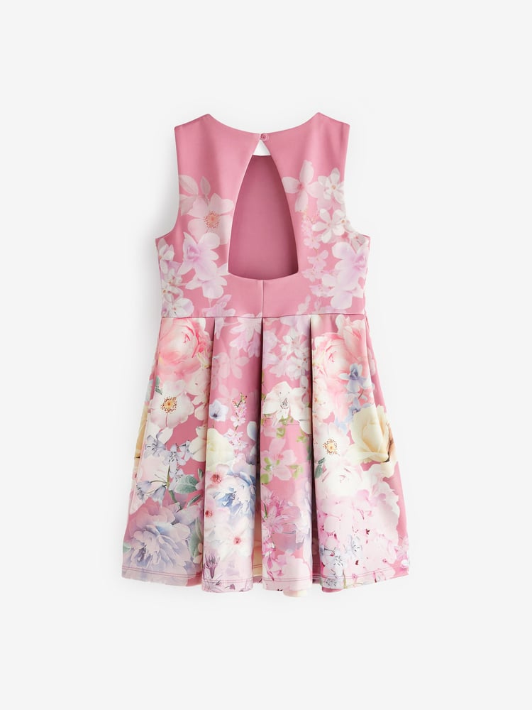 Pink Floral Scuba (3-16yrs) - Image 5 of 5