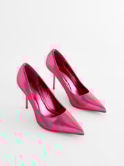 Pink Forever Comfort® Metallic Heel Court Shoes - Image 3 of 5