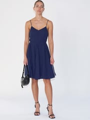 Religion Blue Jewell Midi Maxi Dress with Spaghetti Straps and Full Skirt - Image 1 of 6