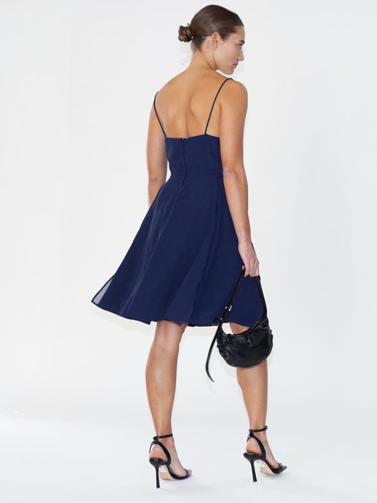 Religion Blue Jewell Midi Maxi Dress with Spaghetti Straps and Full Skirt - Image 2 of 6