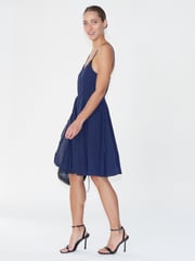 Religion Blue Jewell Midi Maxi Dress with Spaghetti Straps and Full Skirt - Image 3 of 6