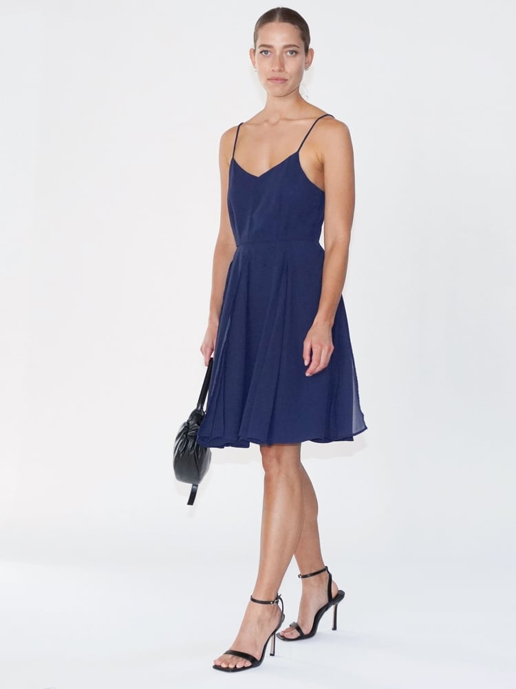 Religion Blue Jewell Midi Maxi Dress with Spaghetti Straps and Full Skirt - Image 6 of 6