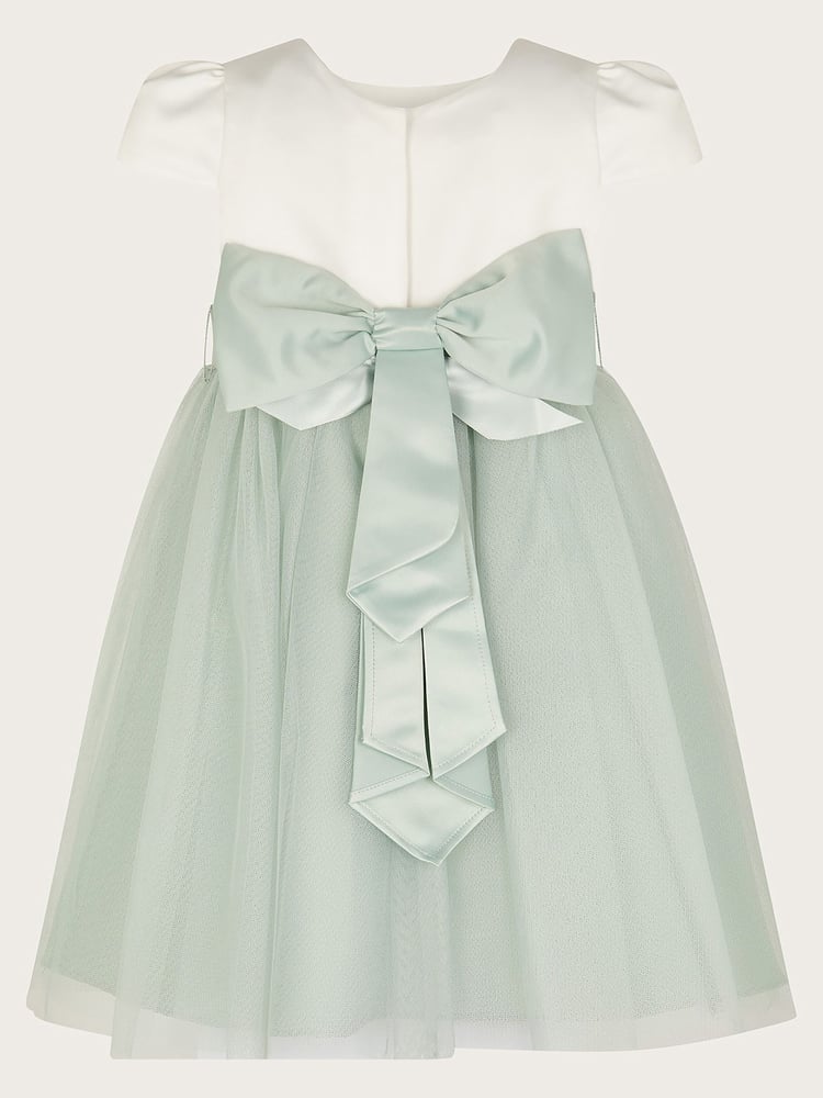 Monsoon Green Tulle Baby Bridesmaid Dress - Image 2 of 3