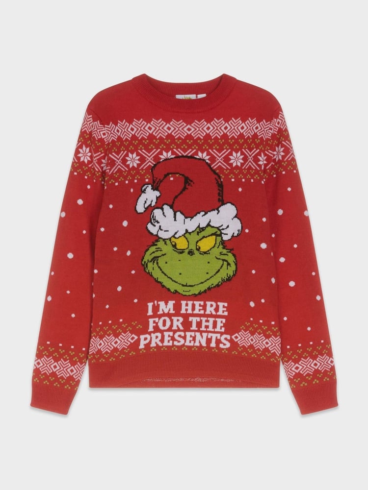 M&Co Red Grinch Christmas Jumper - Image 2 of 4 M&Co Red Grinch Christmas Jumper - Image 2 of 4