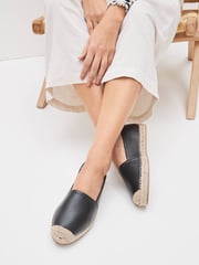 Black Forever Comfort® Flat Espadrille Shoes - Image 1 of 6