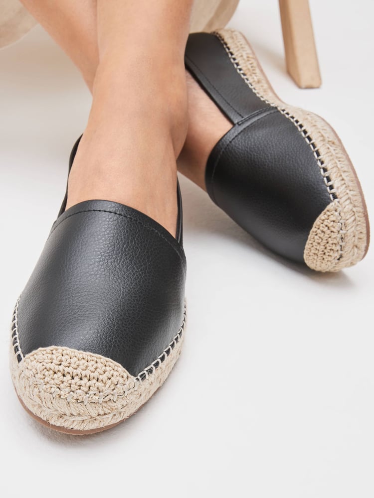 Black Forever Comfort® Flat Espadrille Shoes - Image 2 of 6 Black Forever Comfort® Flat Espadrille Shoes - Image 2 of 6