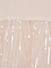 Reiss Pale Pink Luci 9-12 yrs Sequin Tiered Dress - Image 6 of 6