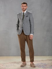 Grey Slim Signature Angelico Linen Blend Blazer - Image 2 of 13
