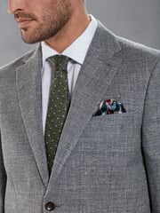 Grey Slim Signature Angelico Linen Blend Blazer - Image 4 of 13