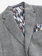 Grey Slim Signature Angelico Linen Blend Blazer - Image 8 of 13